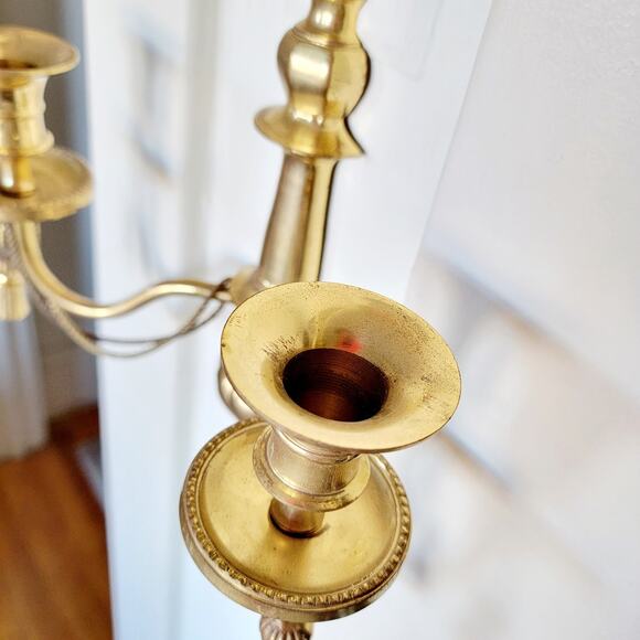 Brass Sconce Candleholder Set - Picture 8 of 10